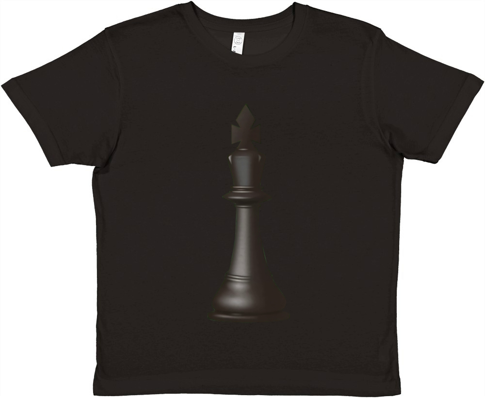 Black King Chess Piece Premium Kids Crewneck T-shirt