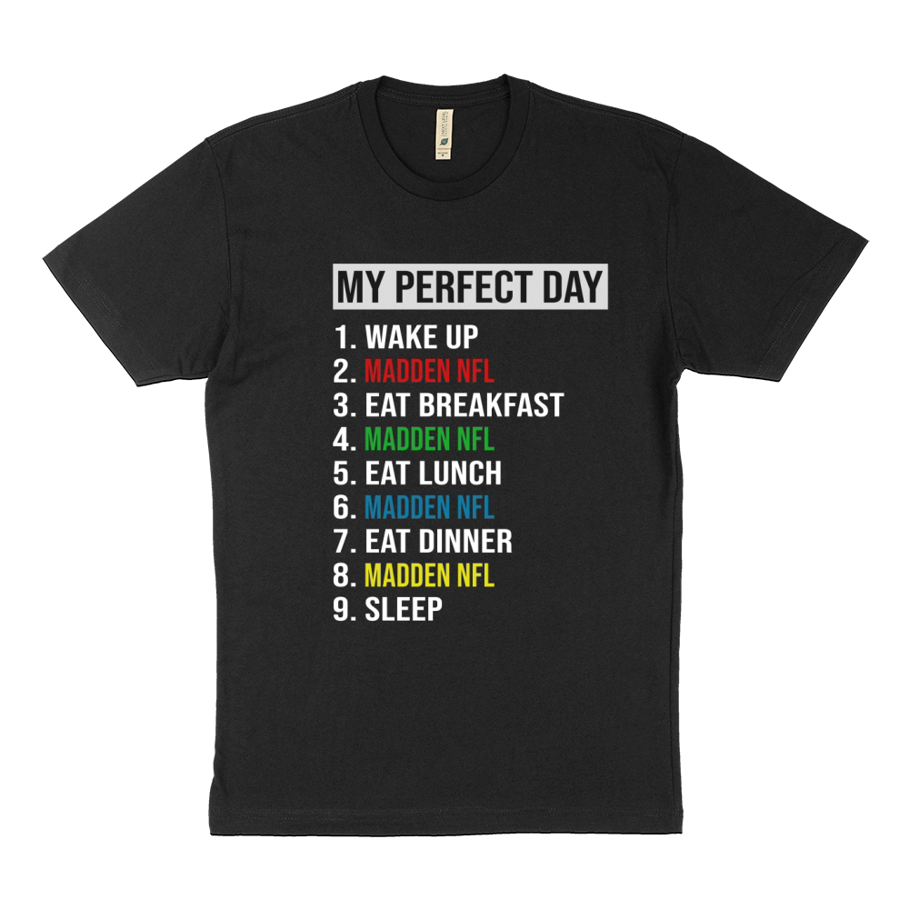 My Perfect Day Video Games Cool Gamer Play Madden Nfl All Day 2020 Sustainable T-Shirt