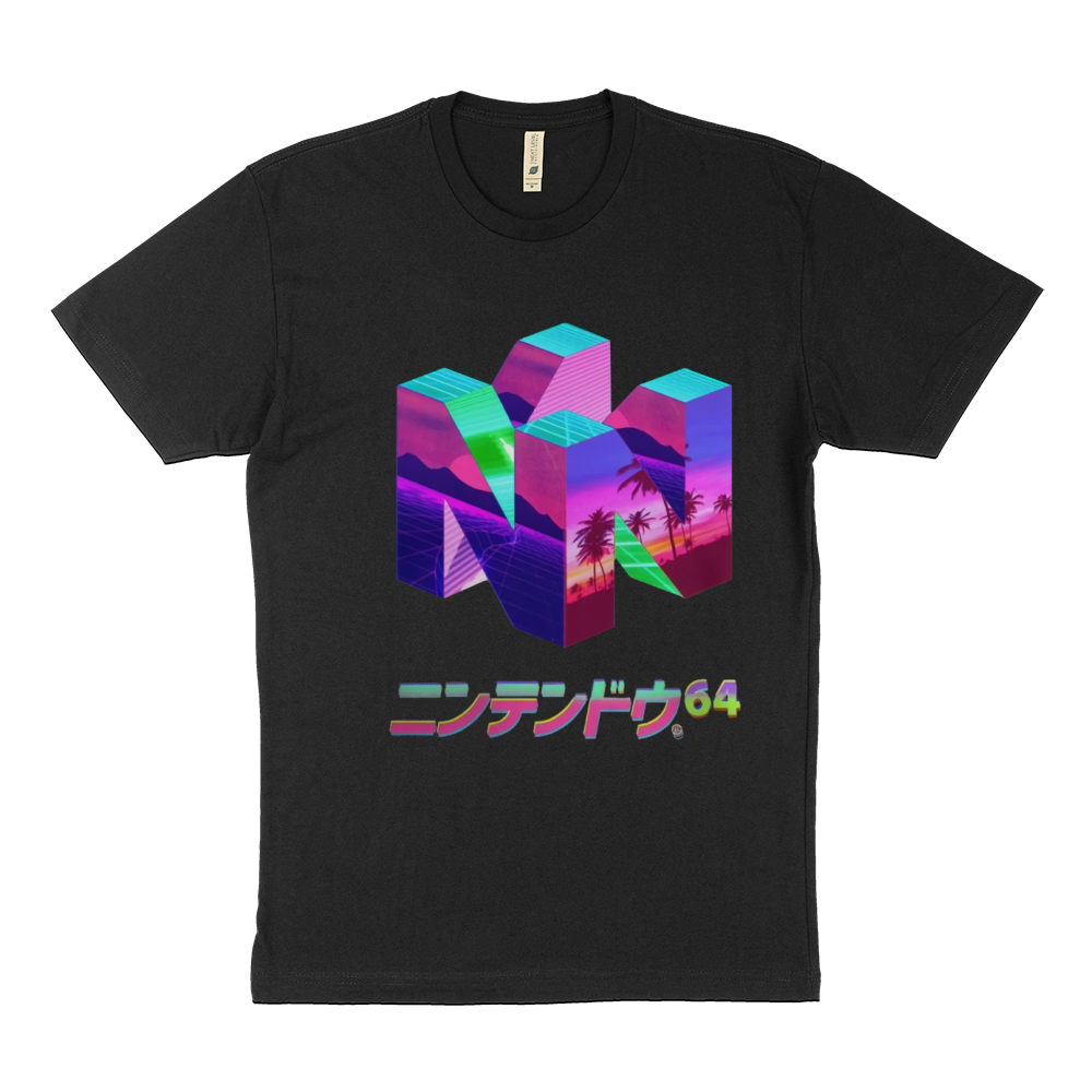 NINTENDO 64 VAPORWAVE N64NINTENDO64 CONSOLE GAME VAPORWAVE VAPOR VAPE WAVE RETRO Sustainable T-Shirt