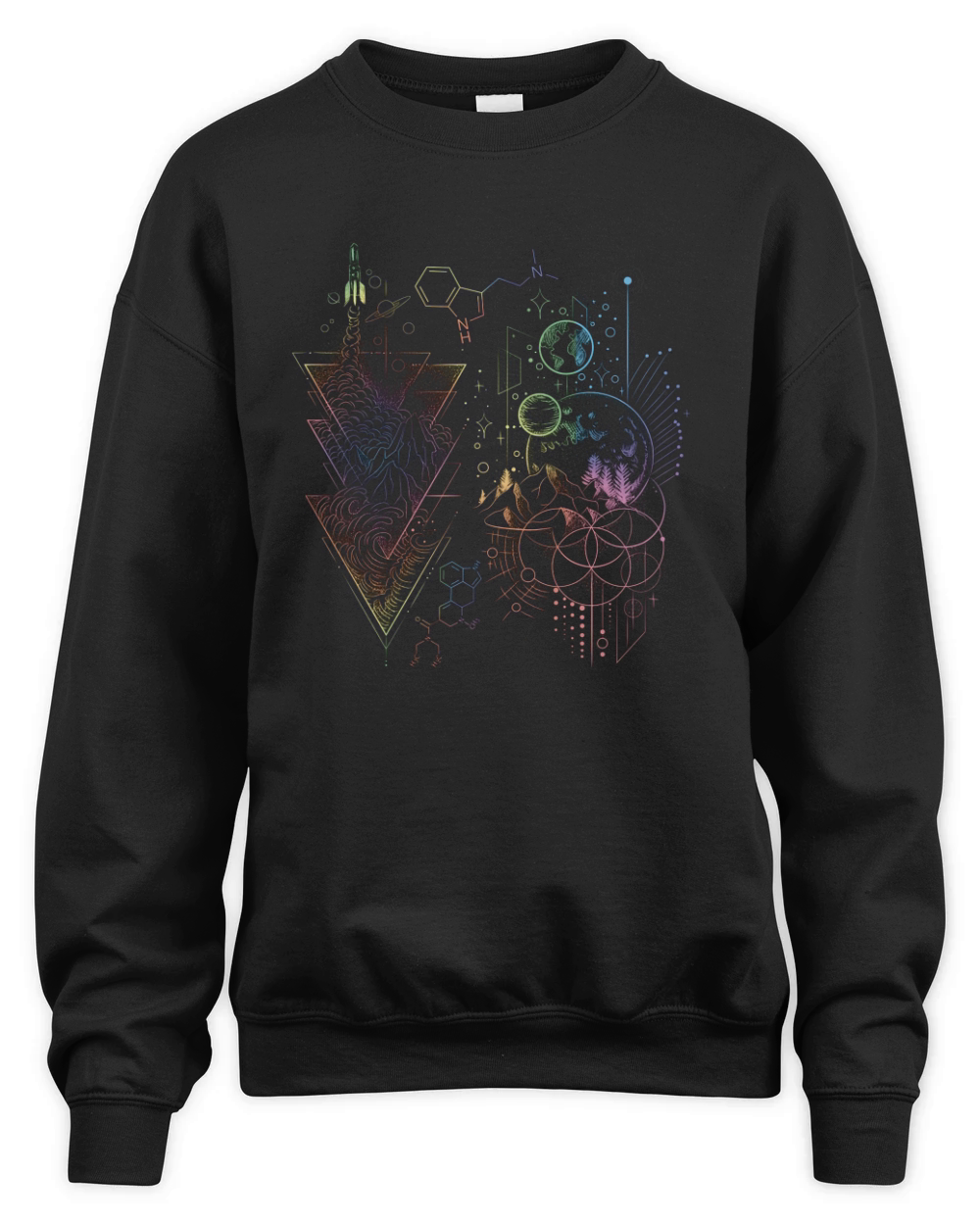 DMT Spirit Molecule Psychedelic Volunteer shirt Unisex Premium Crewneck Sweatshirt