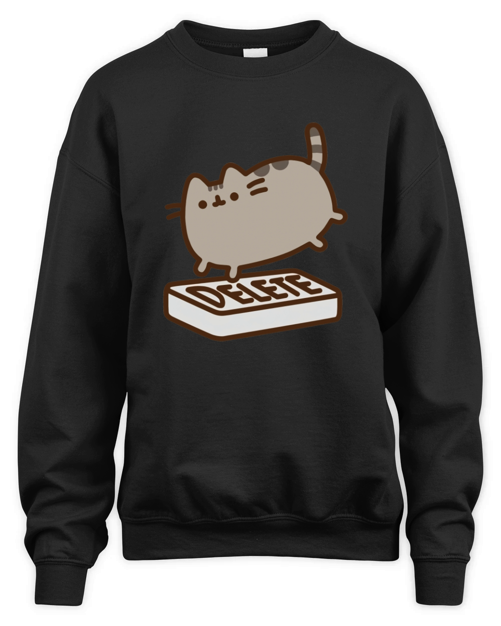 Pusheen Delete Button T-Shirt Unisex Premium Crewneck Sweatshirt