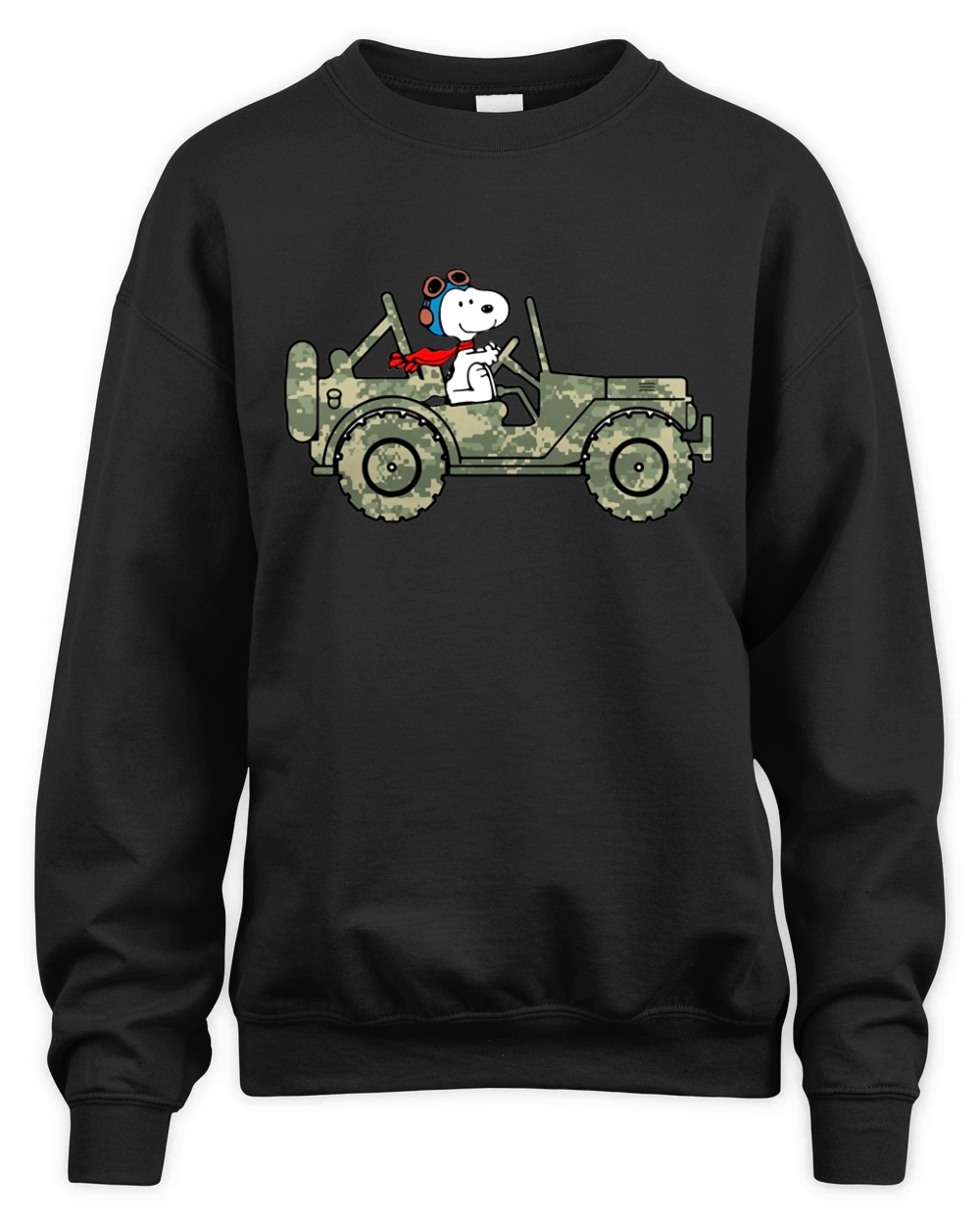 Snoopy Jeep Unisex Premium Crewneck Sweatshirt