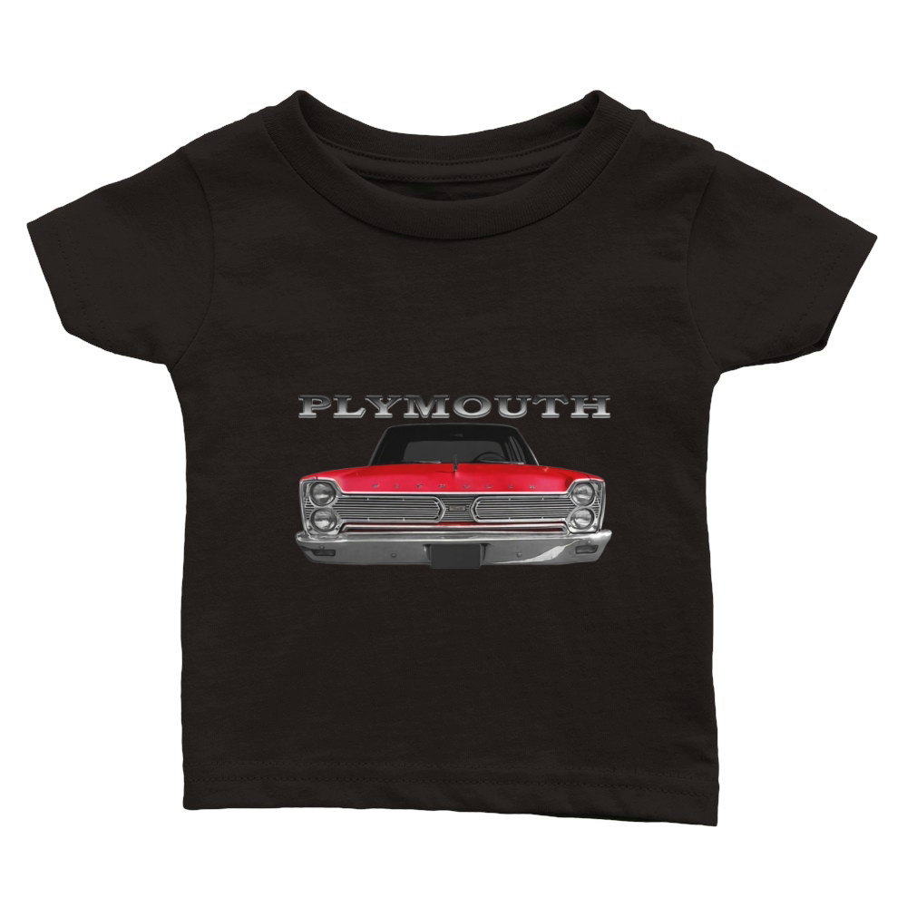 1966 Plymouth Fury Front Red Classic Baby Crewneck T-shirt