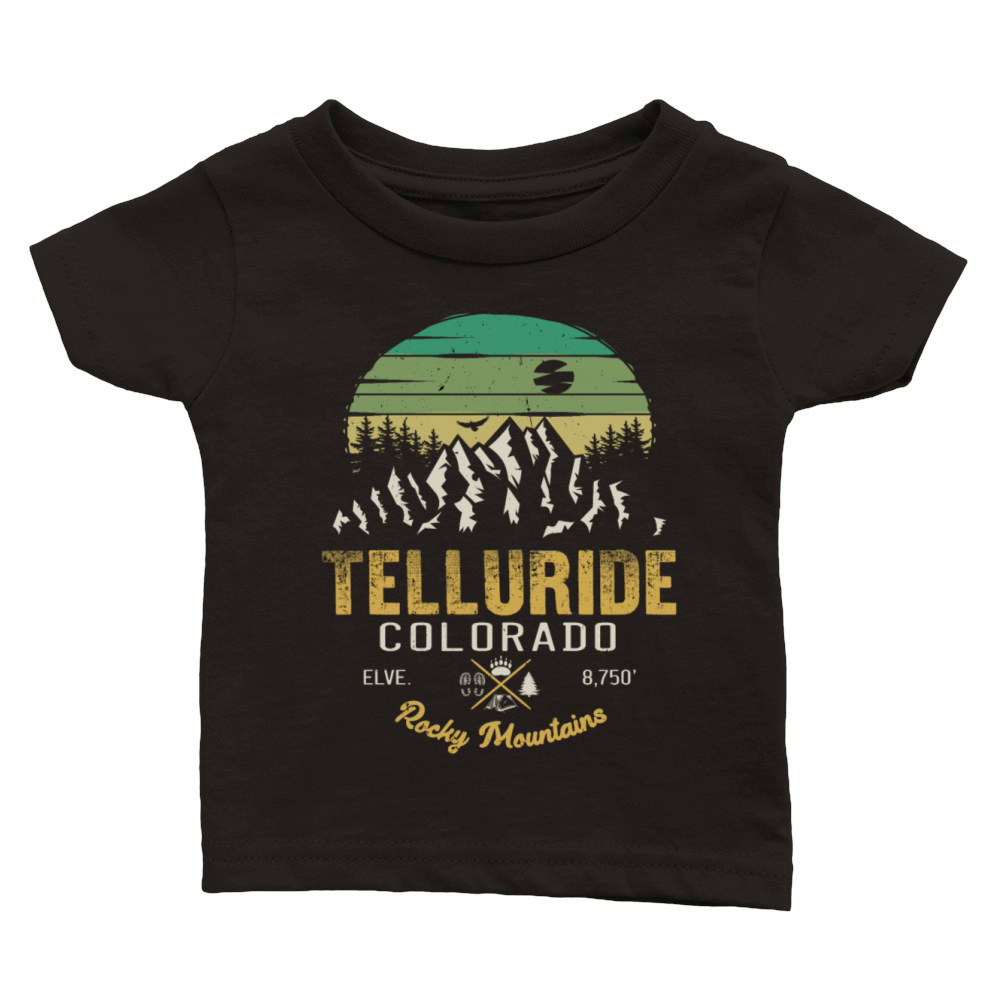 Telluride Colorado vintage retro Classic Baby Crewneck T-shirt