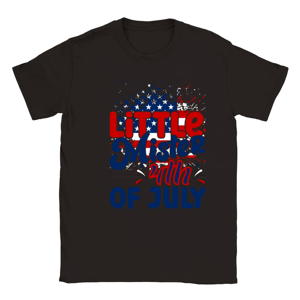 Little mister 4th of july Classic Kids Crewneck T-shirt