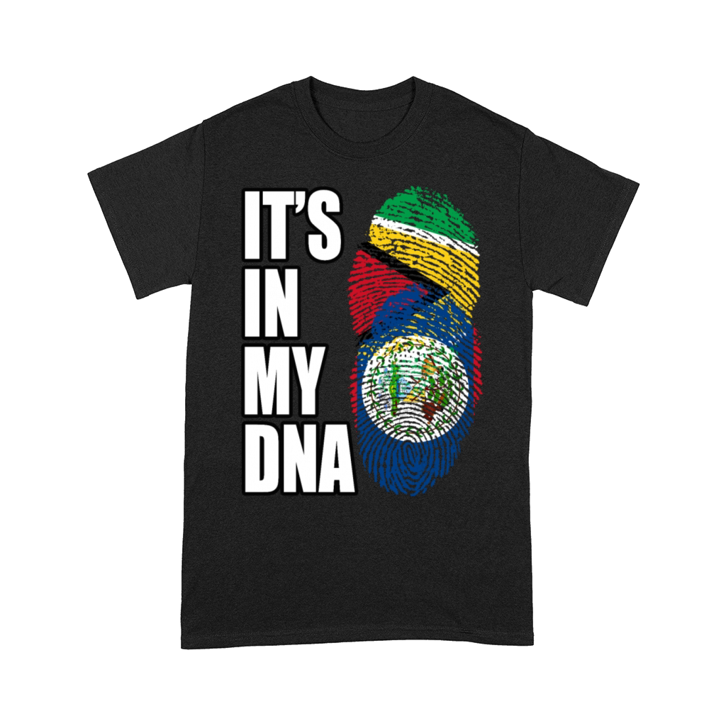 Guyanese And Belizean Mix Heritage DNA Flag Comfort T-shirt