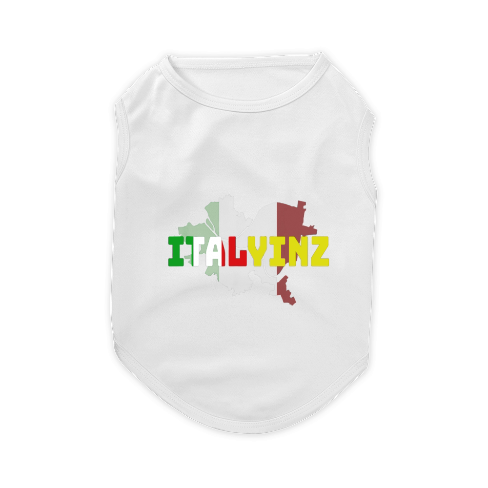 ITALYINZ Pittsburgh Black and Gold Italian Flag T-Shirt Pet T-Shirt