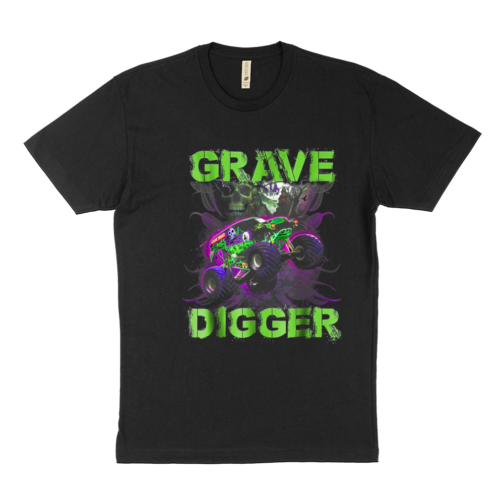Grave Green Digger Monster Truck Sustainable T-Shirt