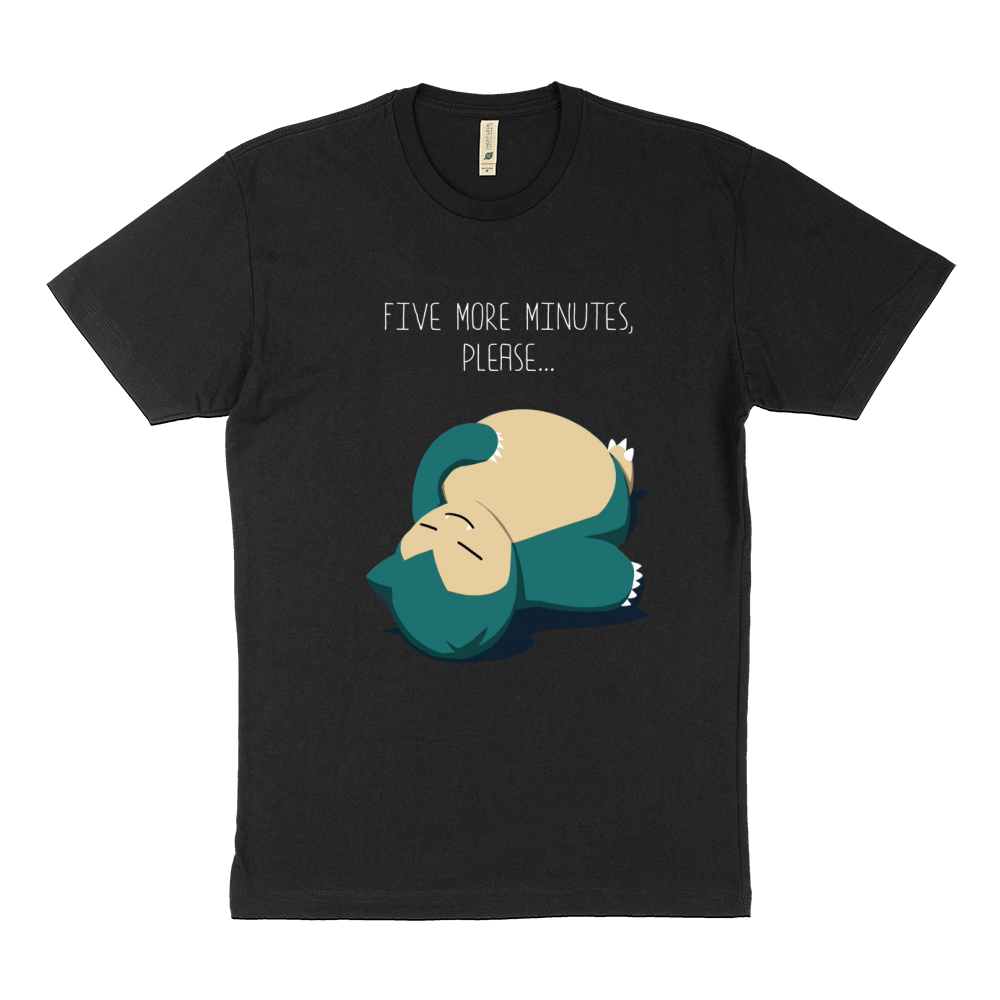 Snorlax Five More Minutes Please Men's Sustainable T-Shirt