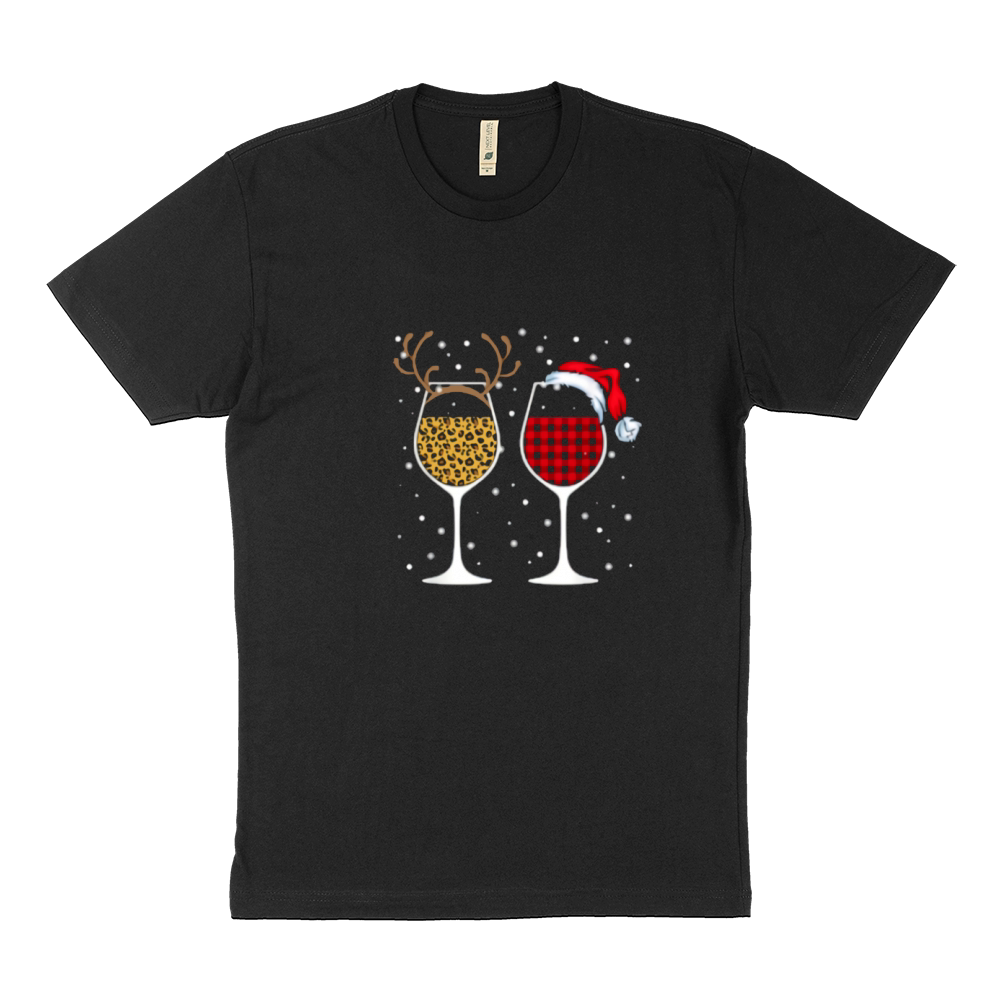 Wine Glass Christmas Santa Hat Wine Drinkings - Ladies Flowy Tank Sustainable T-Shirt