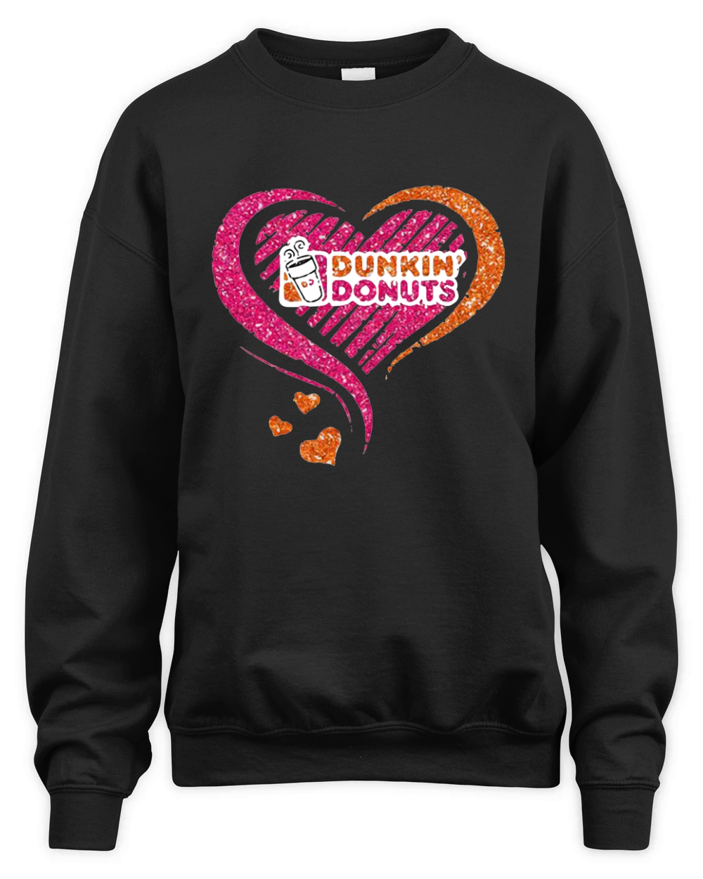 Love Dunkin Donuts Logo Hearts Diamond Unisex Premium Crewneck Sweatshirt