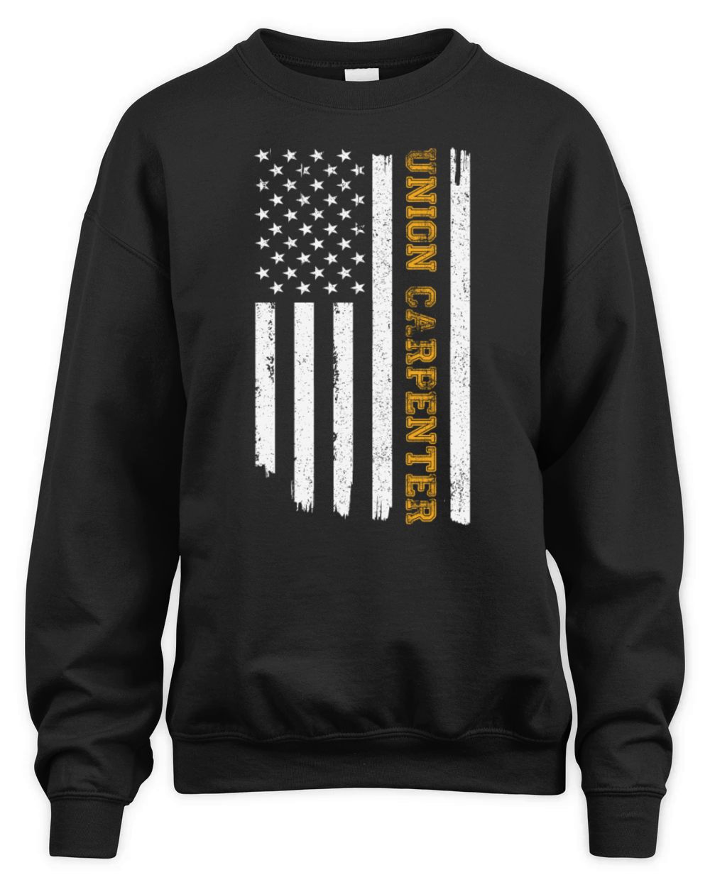 Vintage American USA Flag Union Carpenter Woodwork Unisex Premium Crewneck Sweatshirt