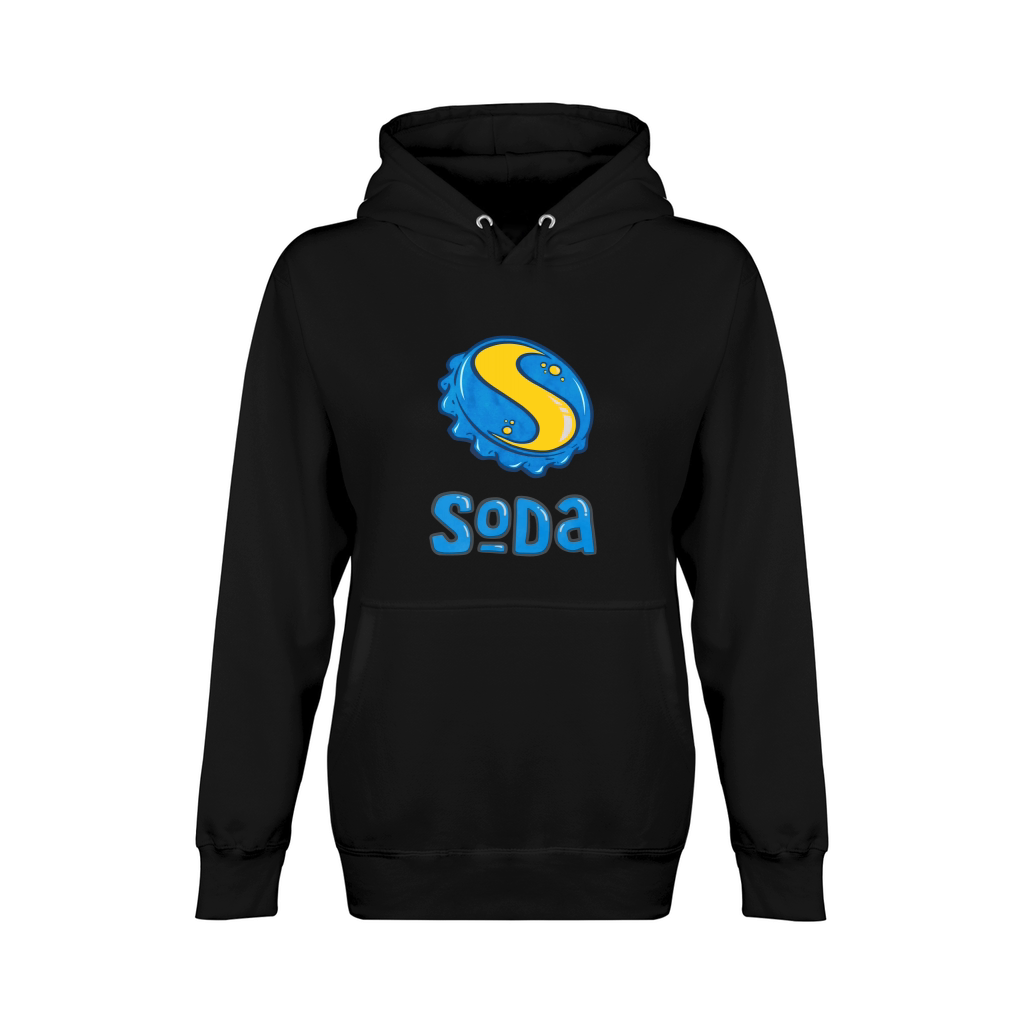 DJ SODA Blue Logo s/s White Unisex Premium Pullover Hoodie