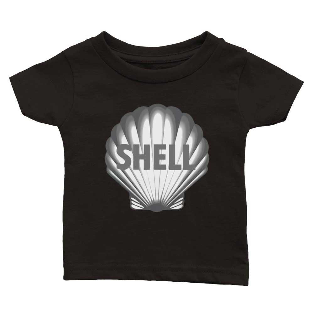 Shell 1948 Silver Logo Classic Baby Crewneck T-shirt