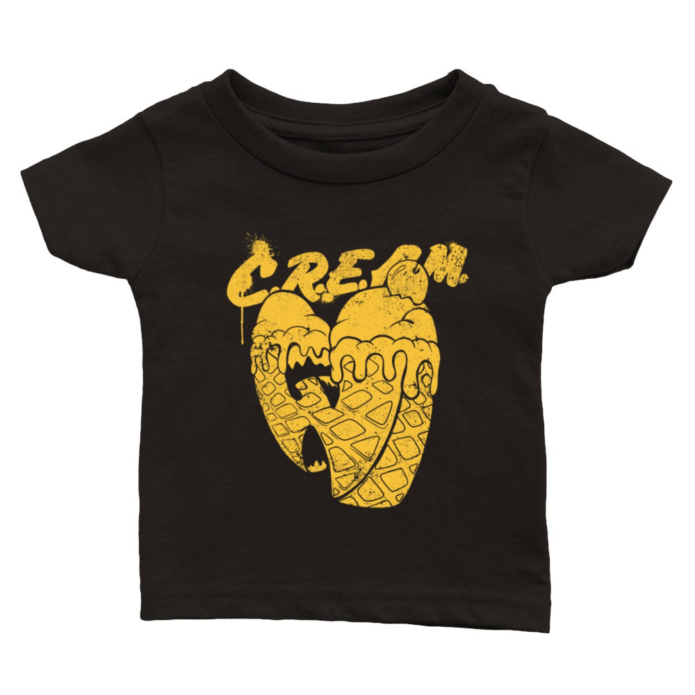 waffle ice cream wutang yellow Classic Baby Crewneck T-shirt