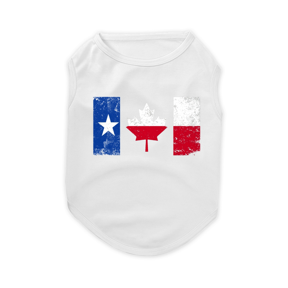 Canadian Texas Flag Pet T-Shirt