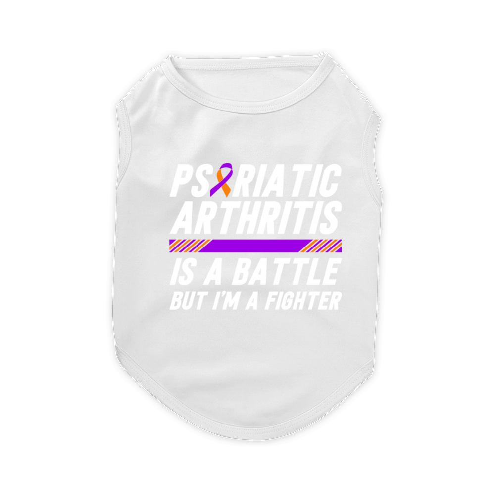 Psoriatic Arthritis Is A Battle But I'm A Fighter Pet T-Shirt
