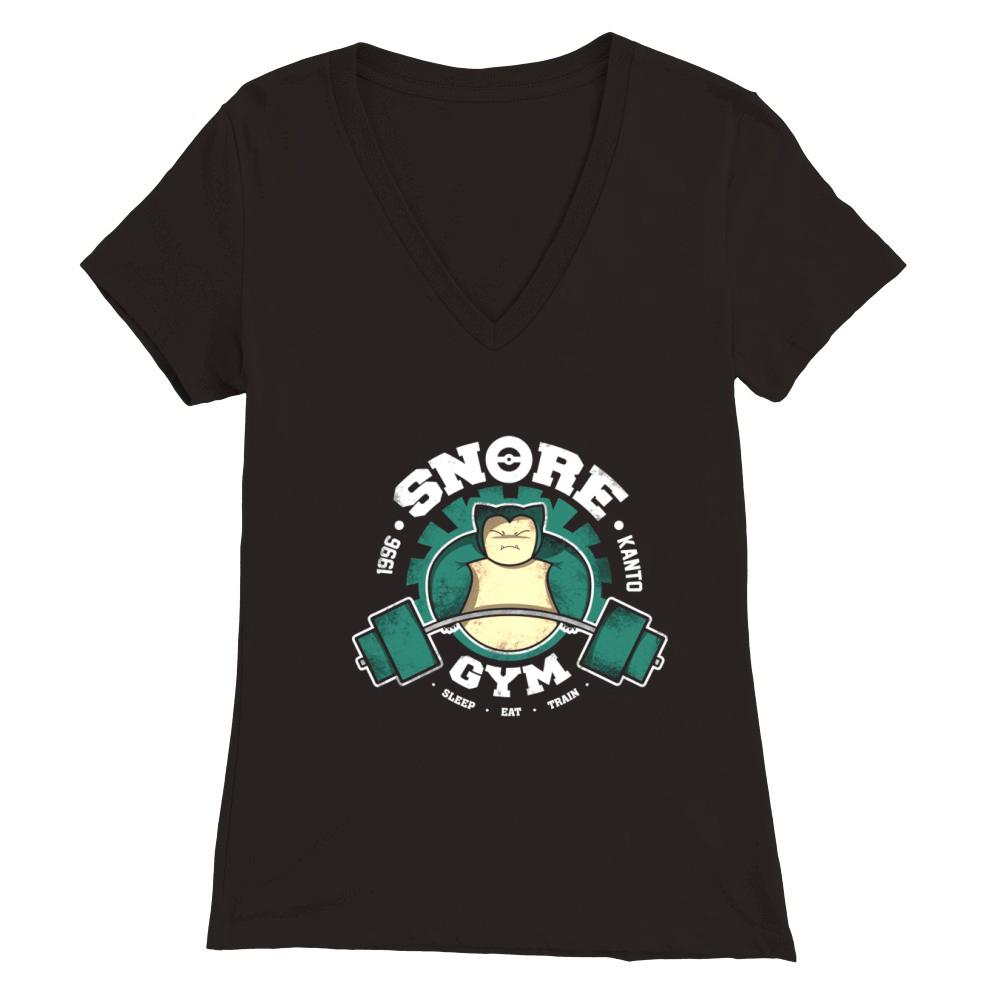 anime - Snore Gym shirts Premium Womens V-Neck T-shirt