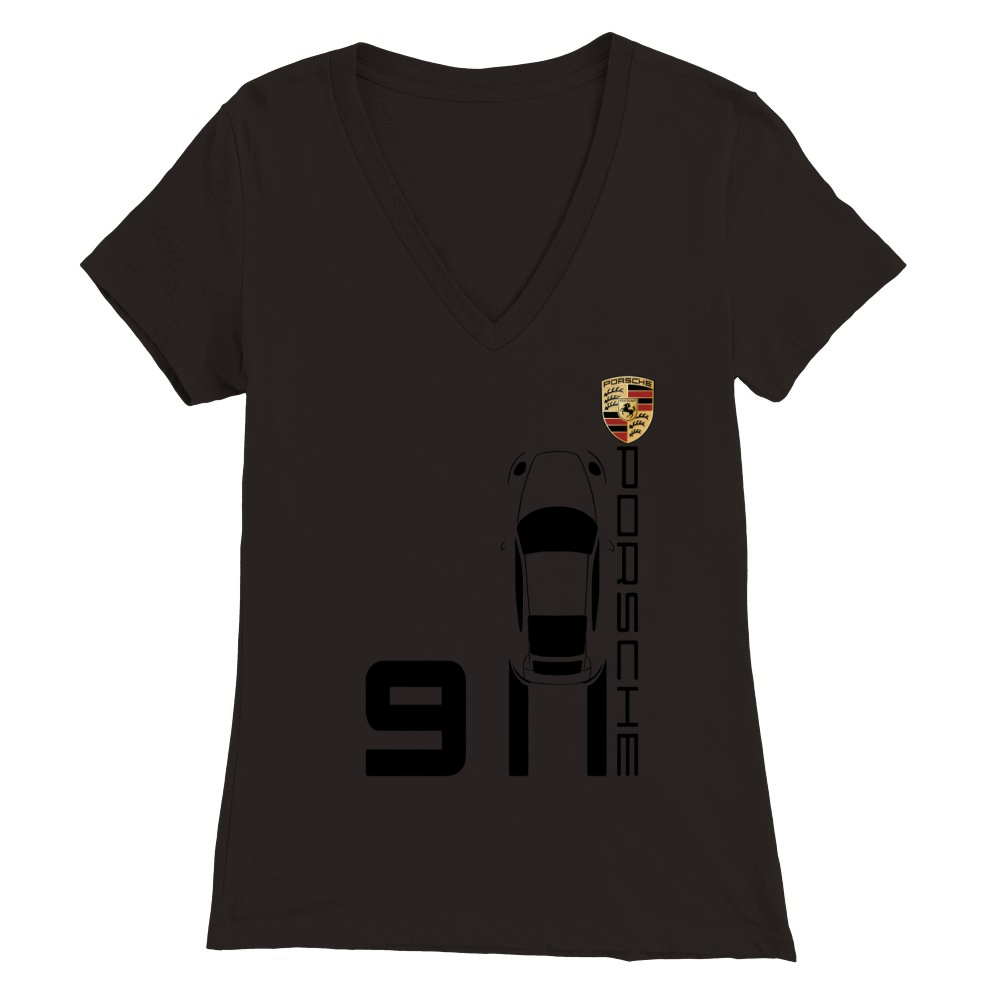 Vintage 911 Porsche Sports Car Premium Womens V-Neck T-shirt