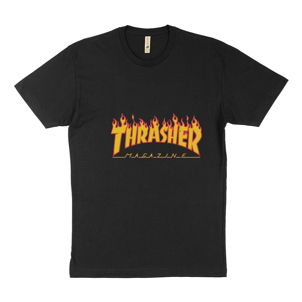 Thrasher Magazine Flame Logo T-shirt Black Sustainable T-Shirt