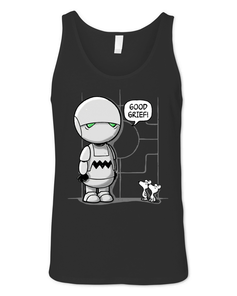 GOOD GRIEF MARVIN HITCHHIKERS GUIDE TO THE GALAXY Unisex Jersey Tank