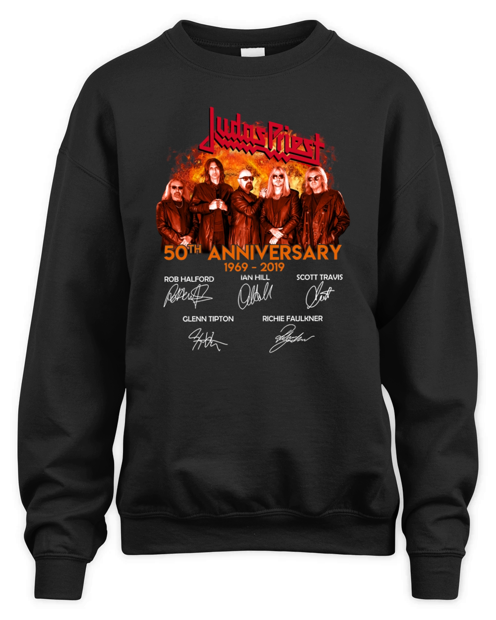Judas Priest 50th anniversary 1969-2019 signatures shirt Unisex Premium Crewneck Sweatshirt