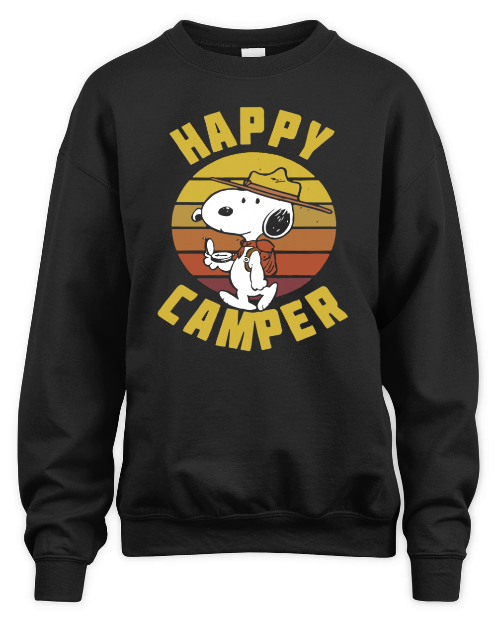Vintage Peanuts Snoopy Happy Camper Unisex Premium Crewneck Sweatshirt