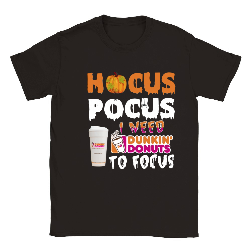 Hocus Pocus I need Dunkin’ Donuts to focus Classic Kids Crewneck T-shirt