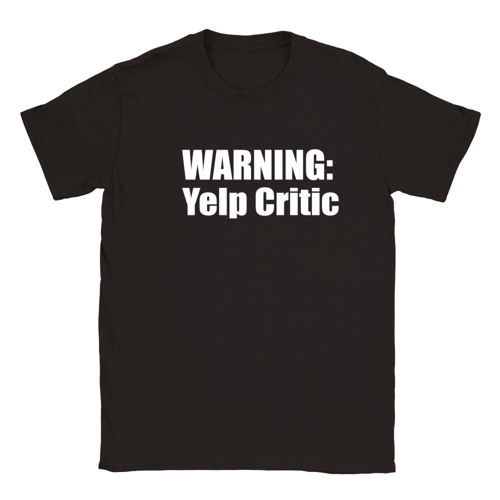 Warning Yelp Critic T-Shirt Classic Kids Crewneck T-shirt