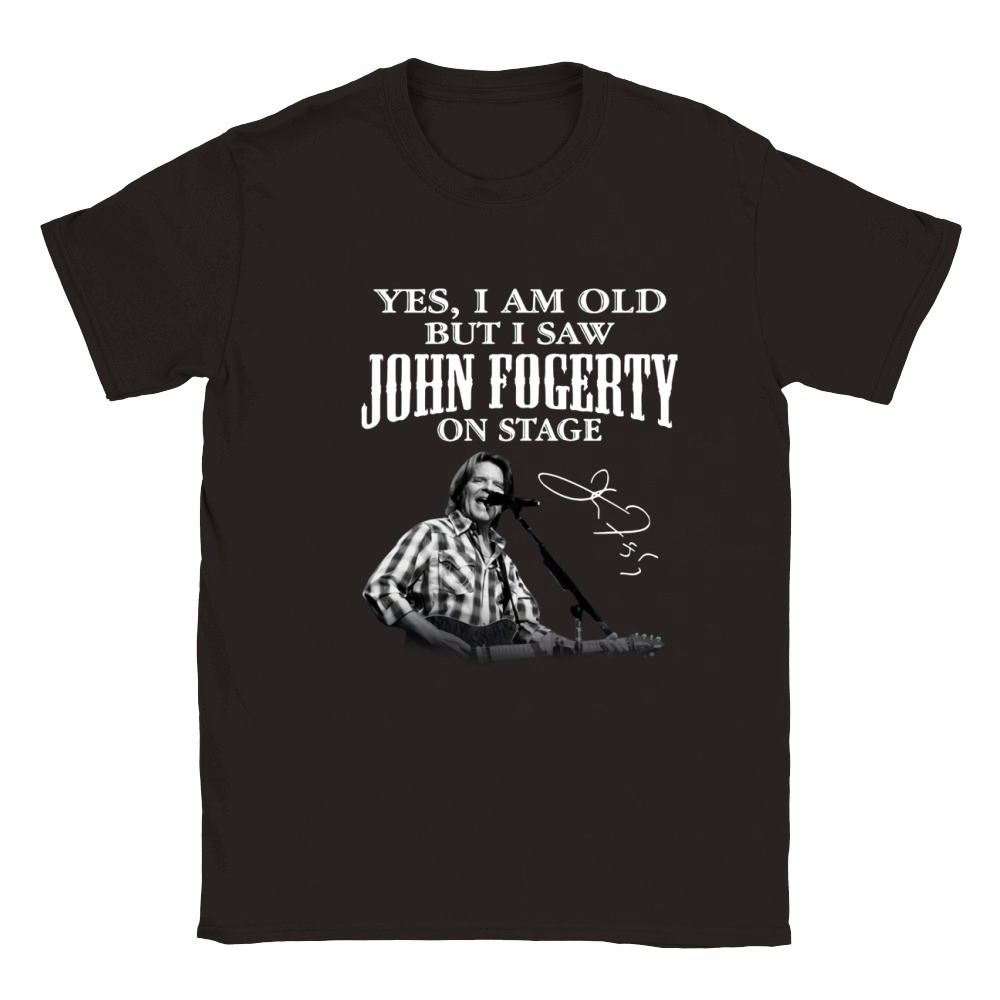Yes I am old but I saw John Fogerty on stage signature Classic Kids Crewneck T-shirt