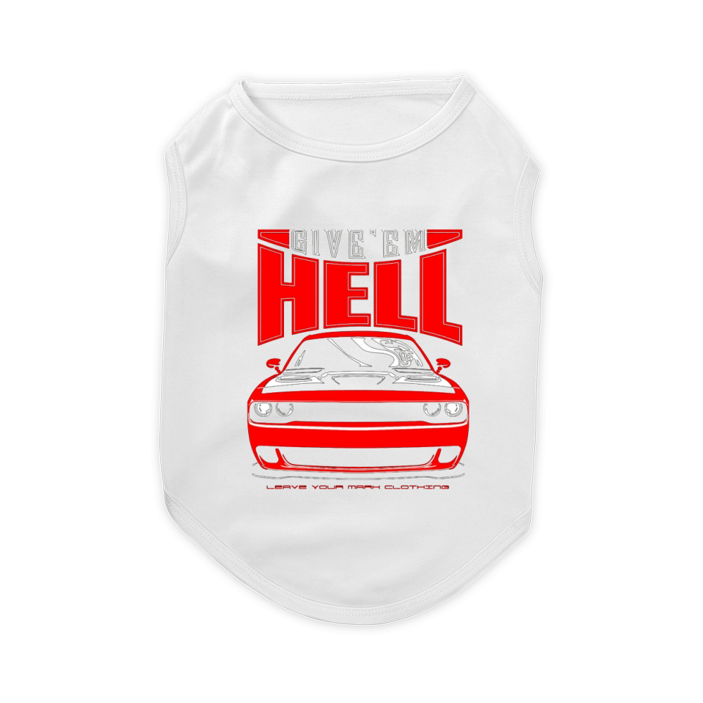 Give'em Hell Dodge Challenger Hellcat Pet T-Shirt