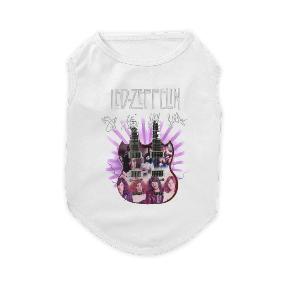 Led Zeppelin signatures two guitar shirt Pet T-Shirt