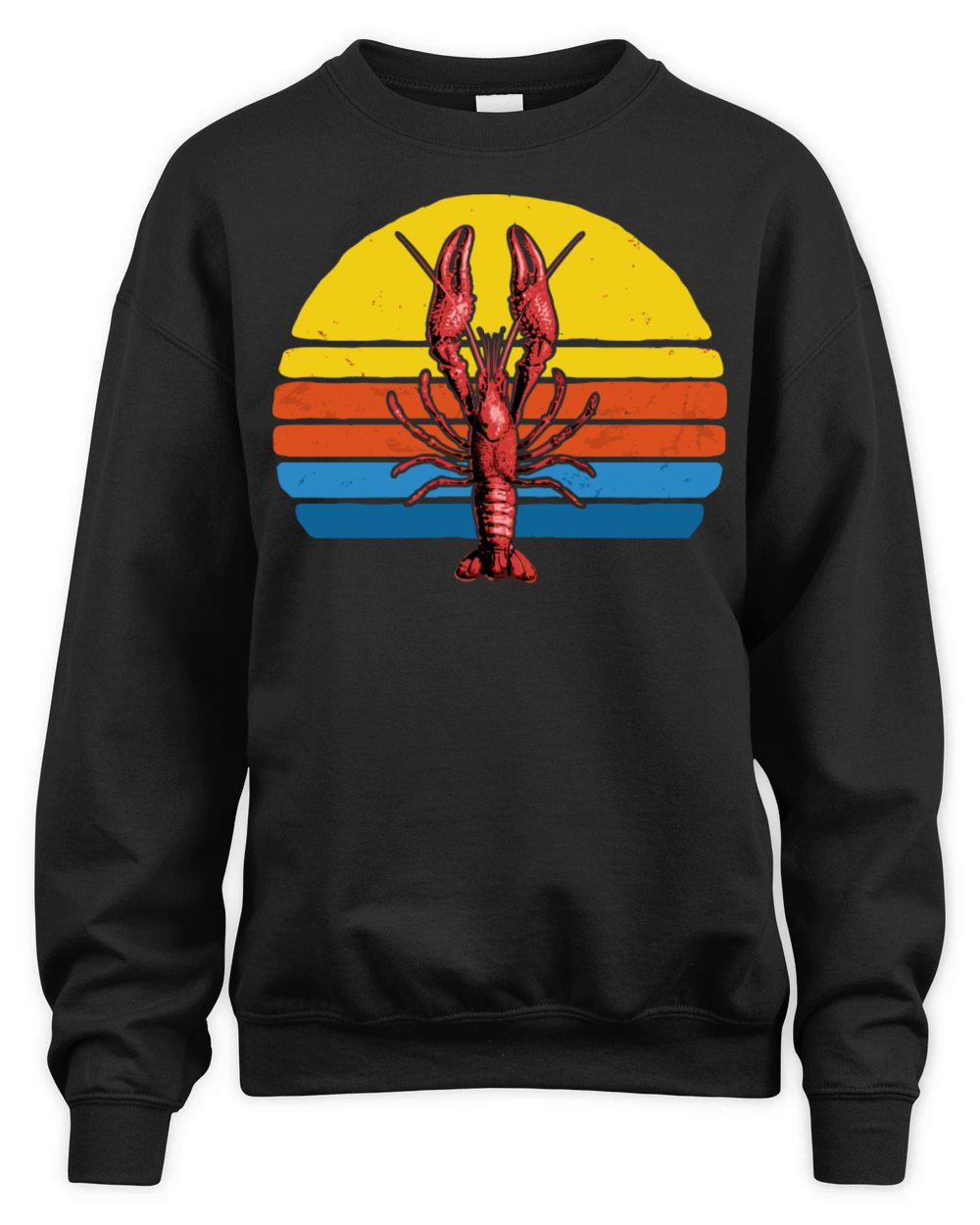 Vintage Crawfish 80S Louisiana Crawdad Unisex Premium Crewneck Sweatshirt