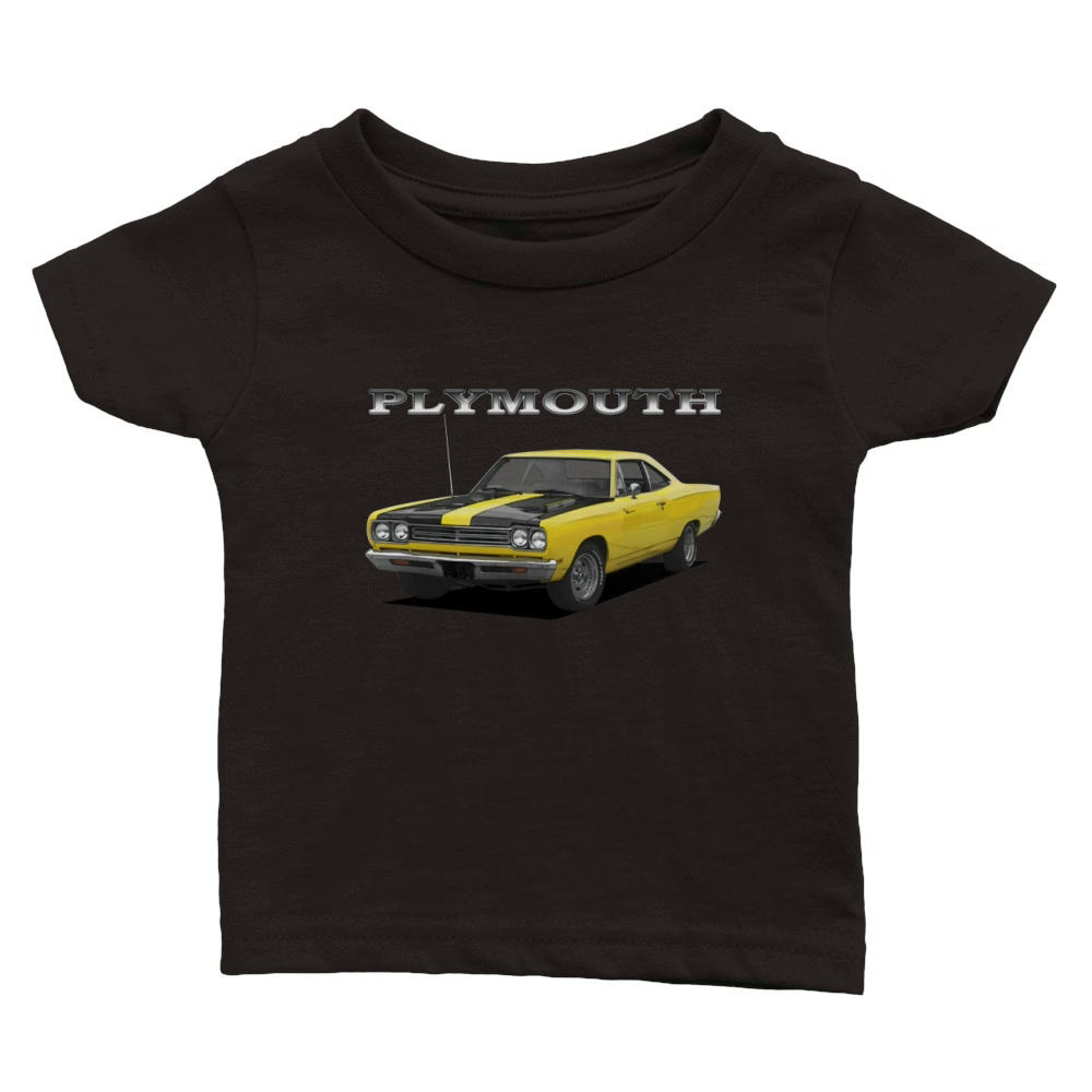 1969 Plymouth Road Runner Yellow Classic Baby Crewneck T-shirt