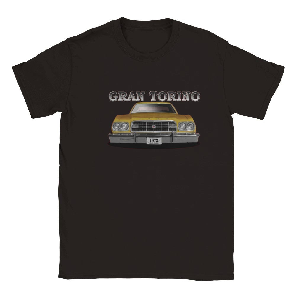 1973 Ford Gran Torino Front Gold Classic Kids Crewneck T-shirt