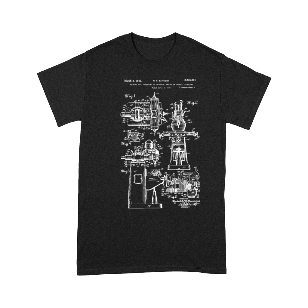 Bridgeport Milling Machine Patent 1942 Comfort T-shirt