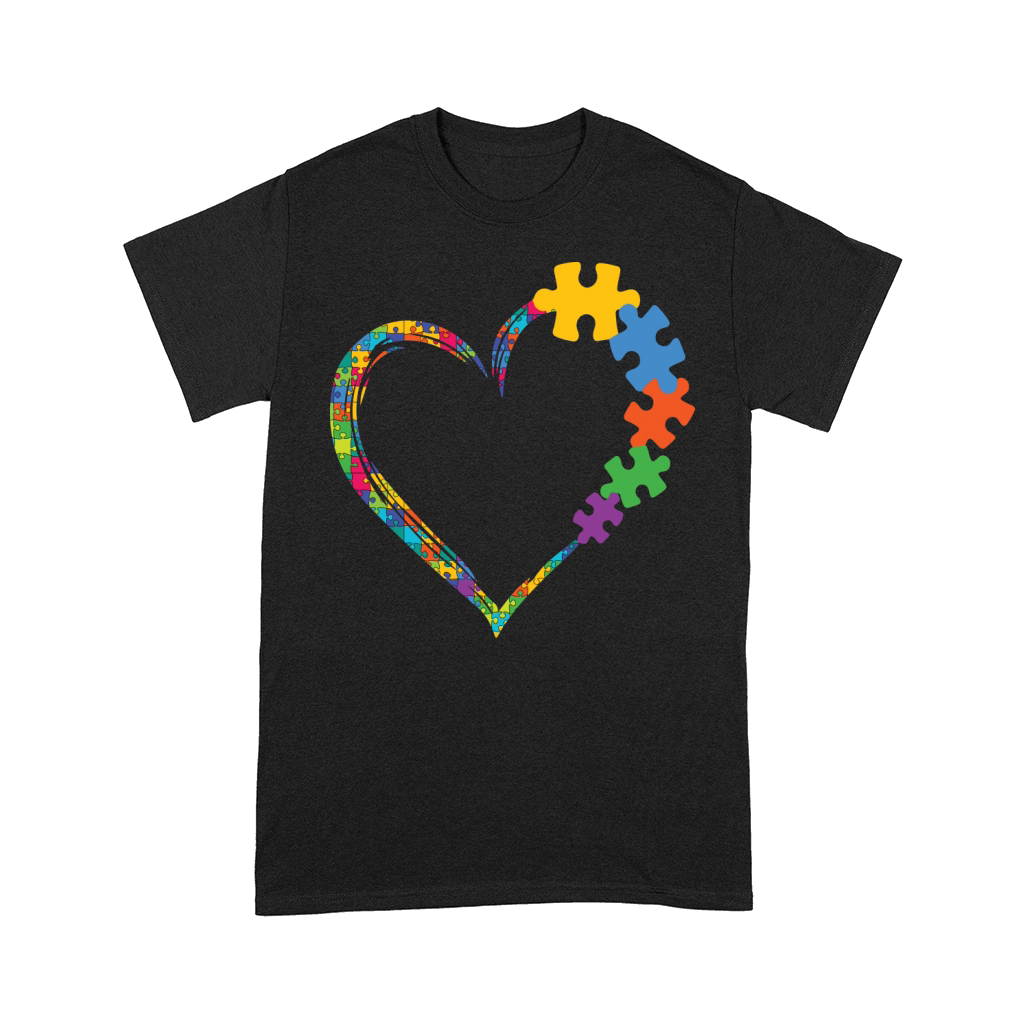 Love Heart Puzzle Autism Awareness Comfort T-shirt