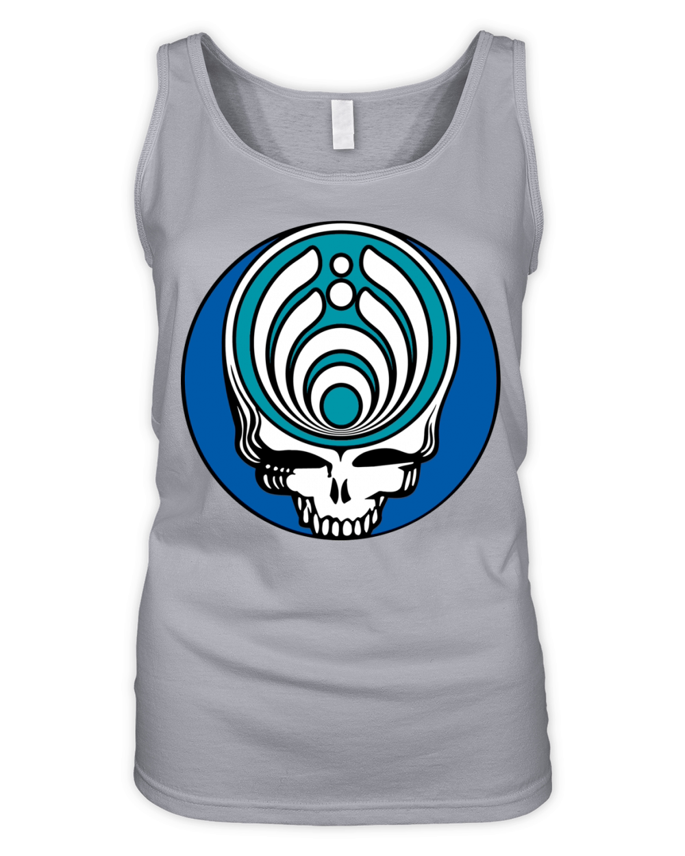 Bassnectar Blue Skull Head Organic Women's Tank Top