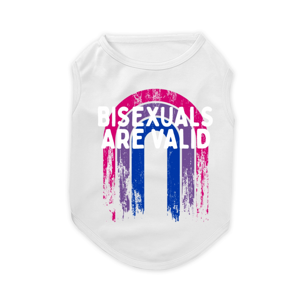 Bisexuals Are Valid Bi Positivity Bi Pride Pet T-Shirt