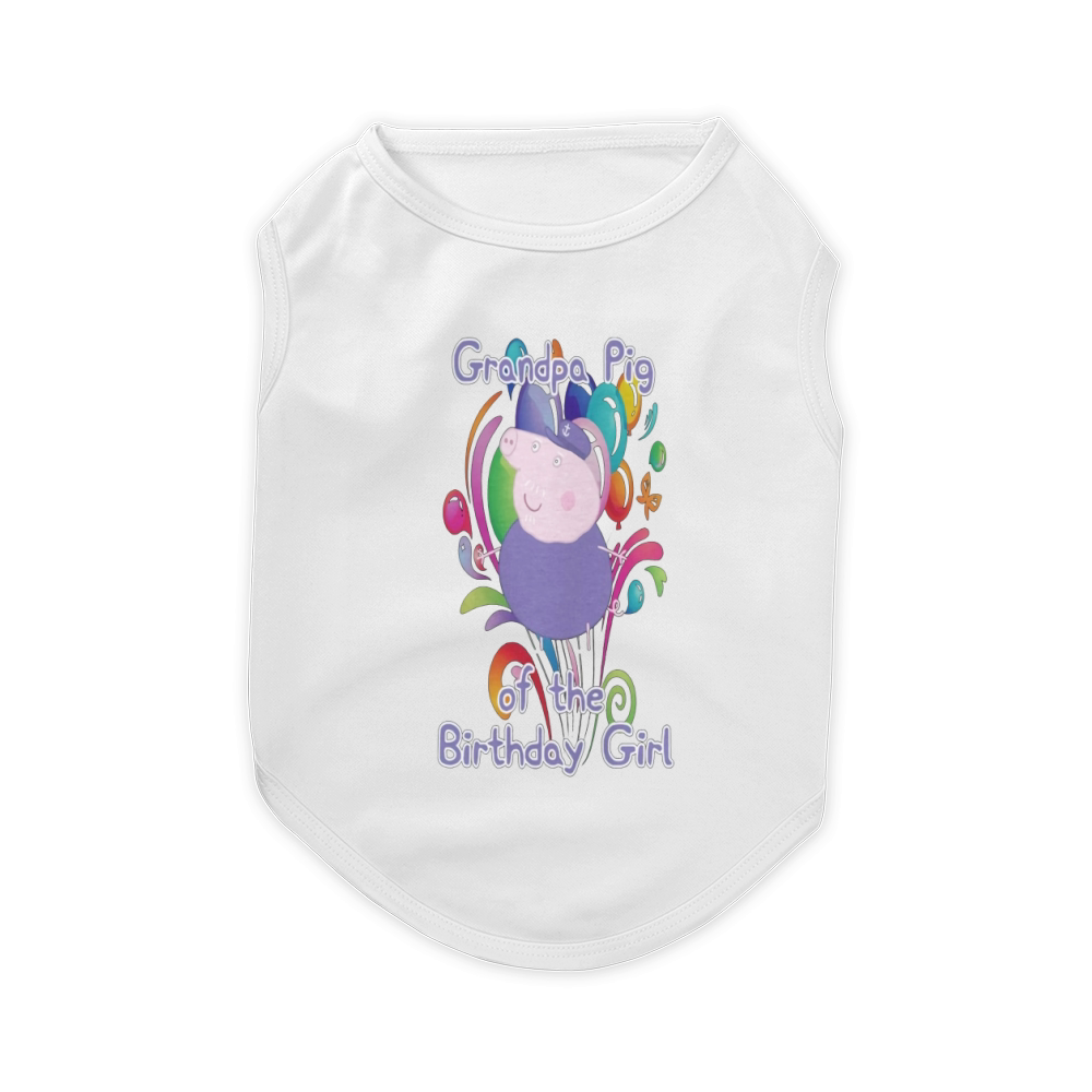 peppa pig grandpa pig of the birthday girl Pet T-Shirt