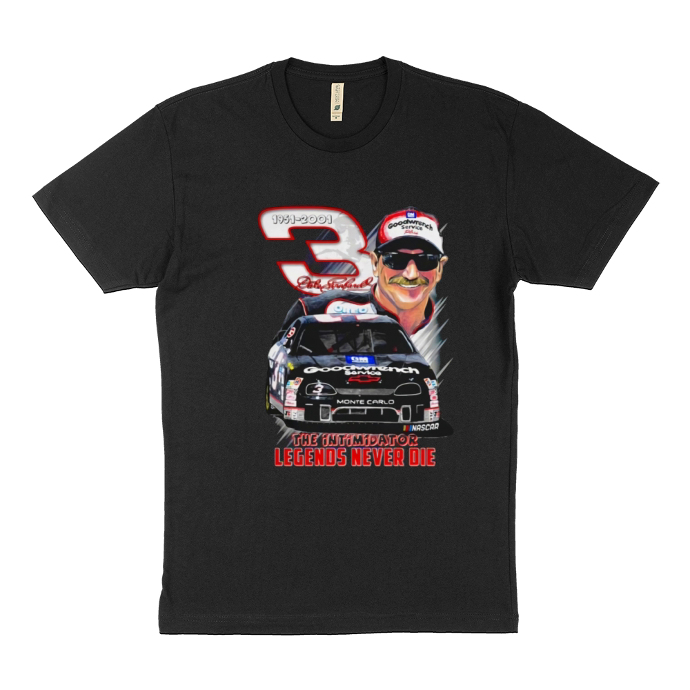 Dale Earnhardt The intimidator legends never die shirt Sustainable T-Shirt