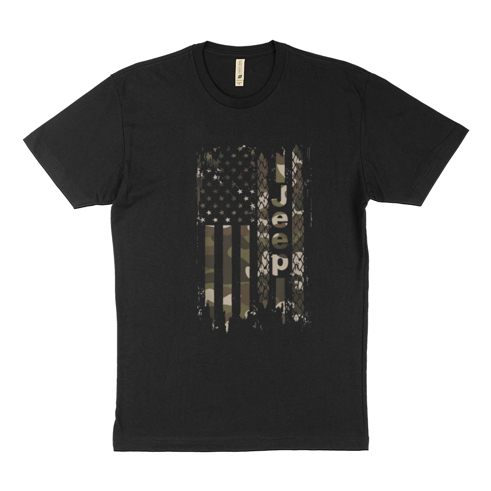 Jeep Camo American Flag Sustainable T-Shirt