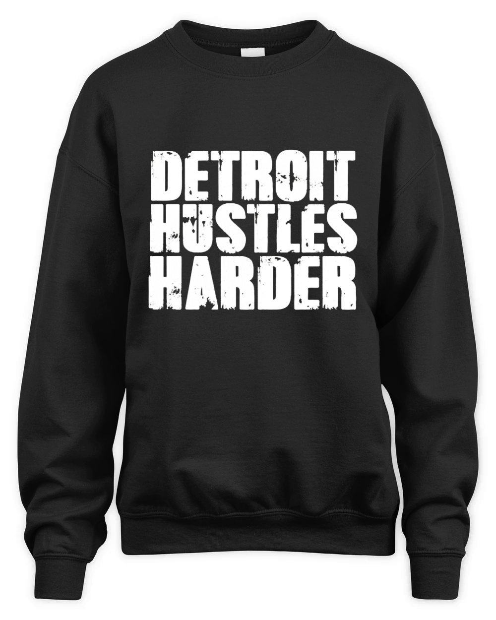 Detroit Hustles Harder T-Shirt Detroit Shirt #2 Unisex Premium Crewneck Sweatshirt