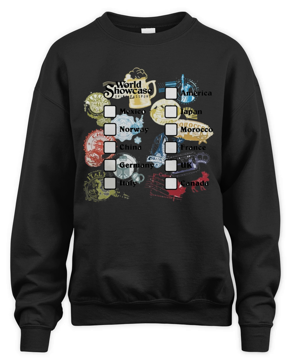 Drink Around the World-EPCOT Passport Shirt Unisex Premium Crewneck Sweatshirt