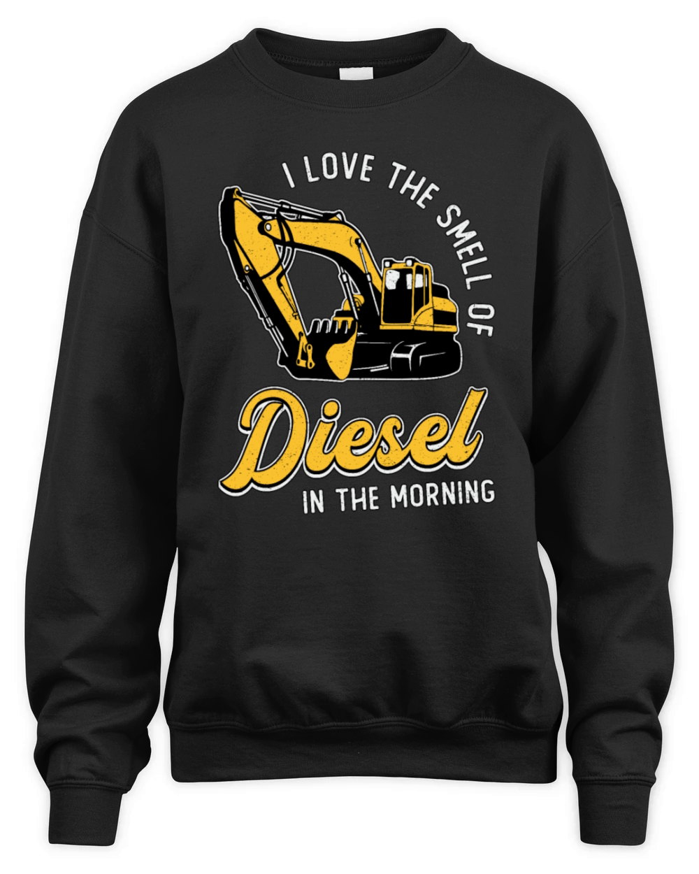 Excavator I Love The Smell Construction Worker Unisex Premium Crewneck Sweatshirt