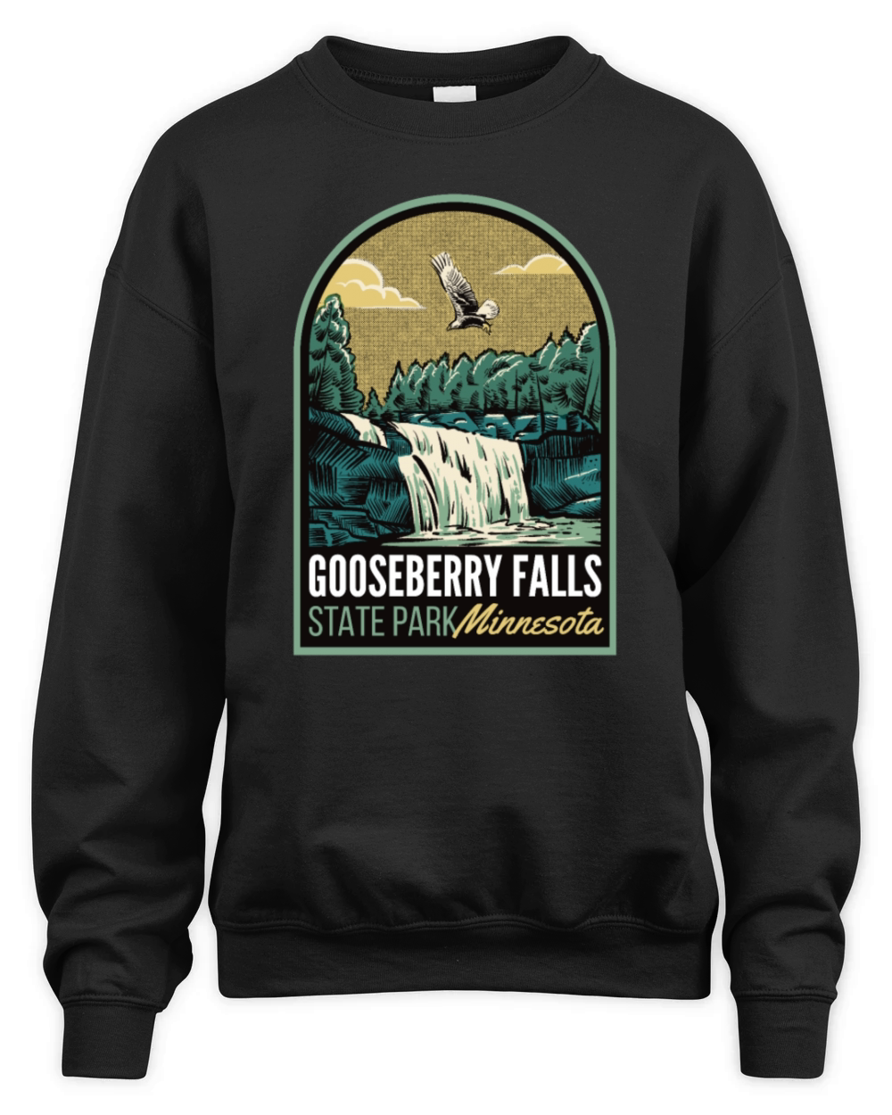 Gooseberry Falls State Park Minnesota Vintage Unisex Premium Crewneck Sweatshirt