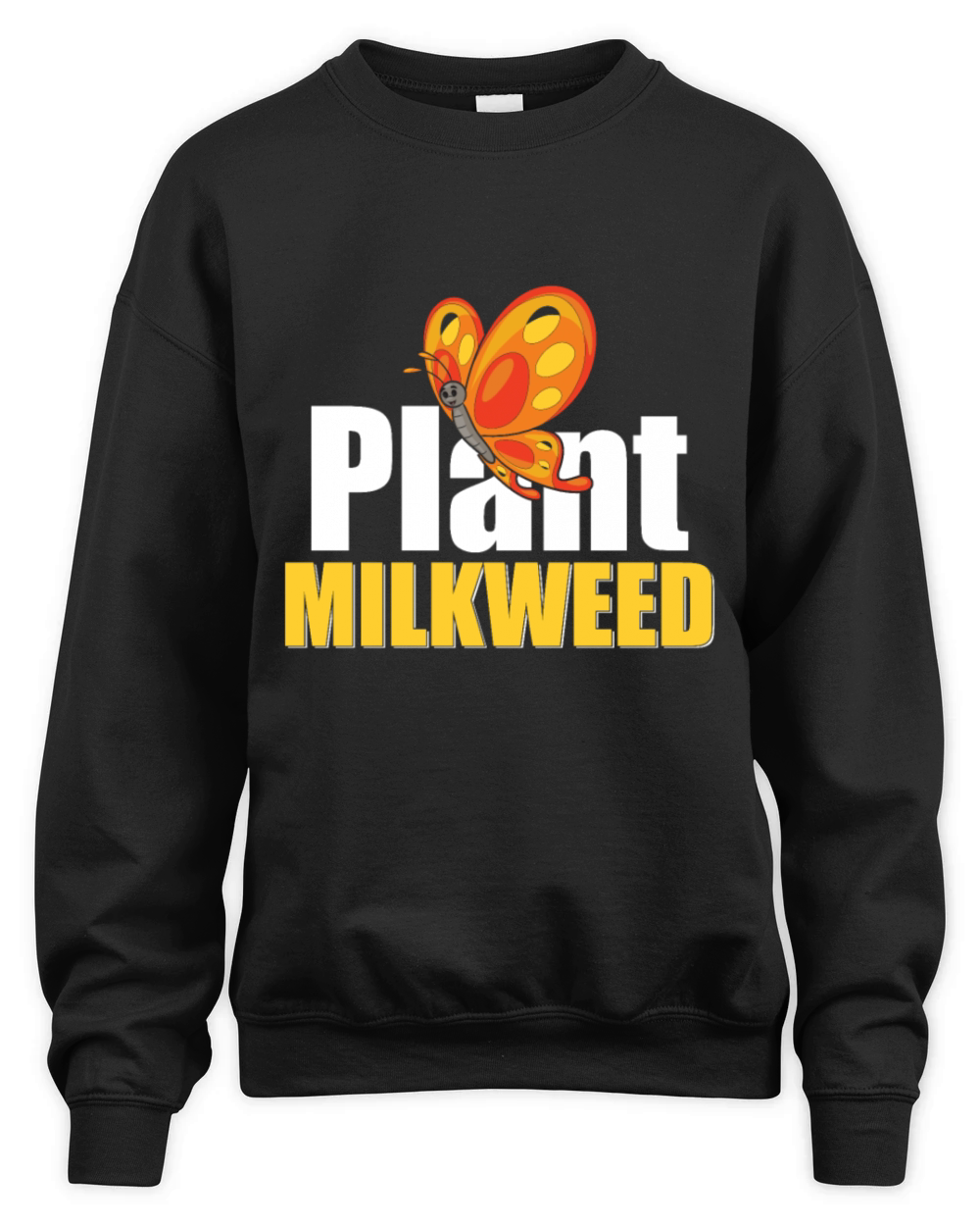 Plant Milkweed Butterfly Lepidopterist Unisex Premium Crewneck Sweatshirt
