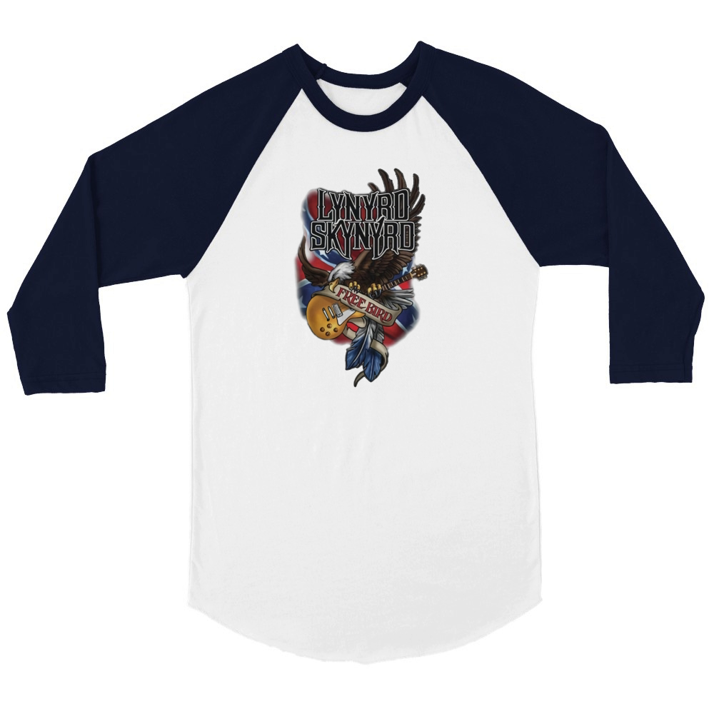 Free Bird Lynyrd Skynyrd Unisex ¾ sleeve Raglan T-shirt