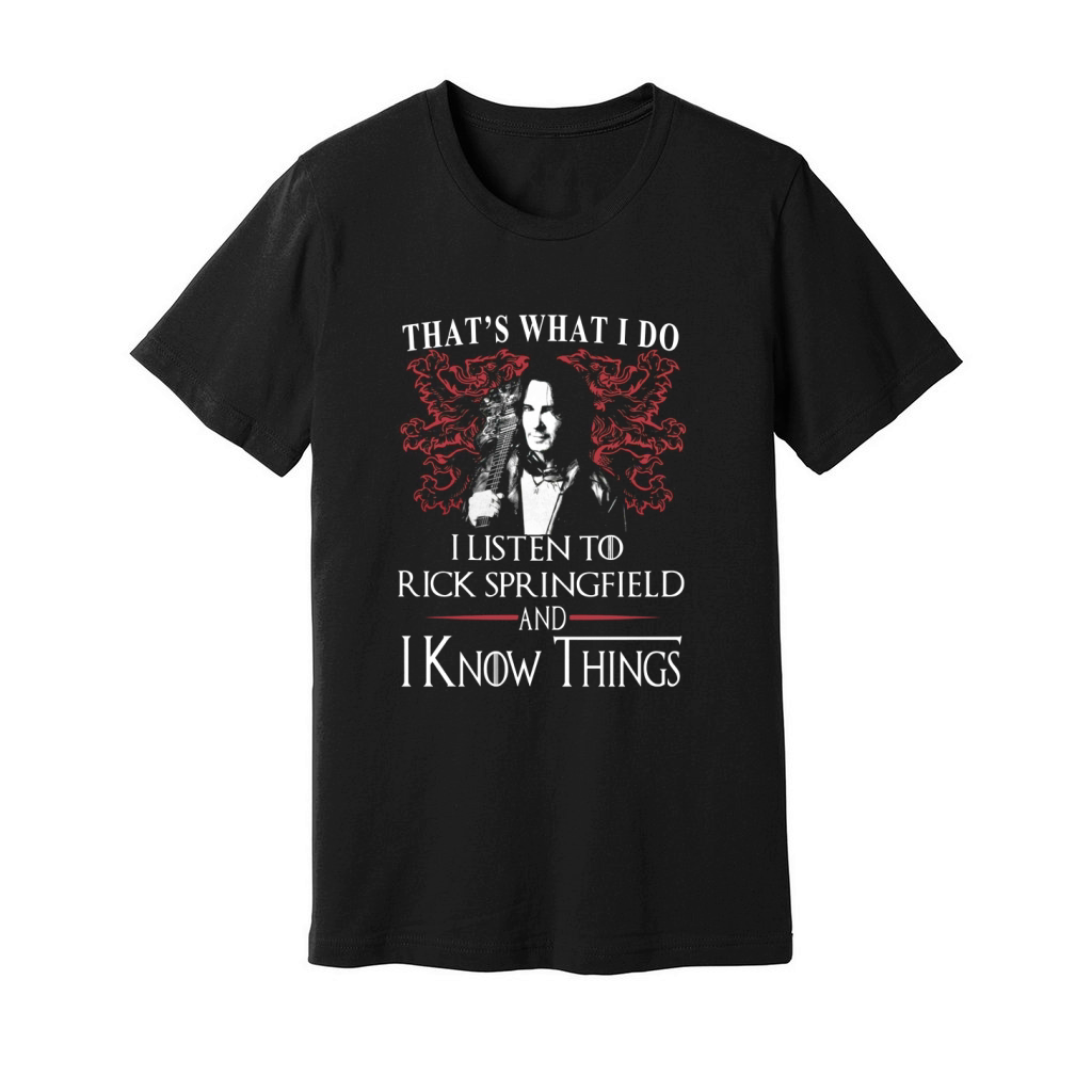Rick Springfield I KNOW THINGS Unisex Jersey Tee