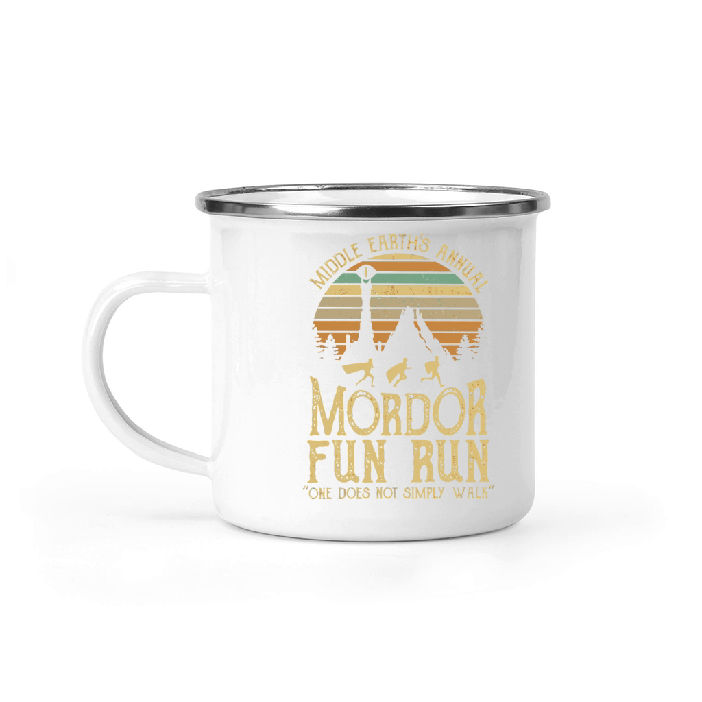 Spl Sunset middle earth’s annual mordor fun run one does not simply walk Camping Mug
